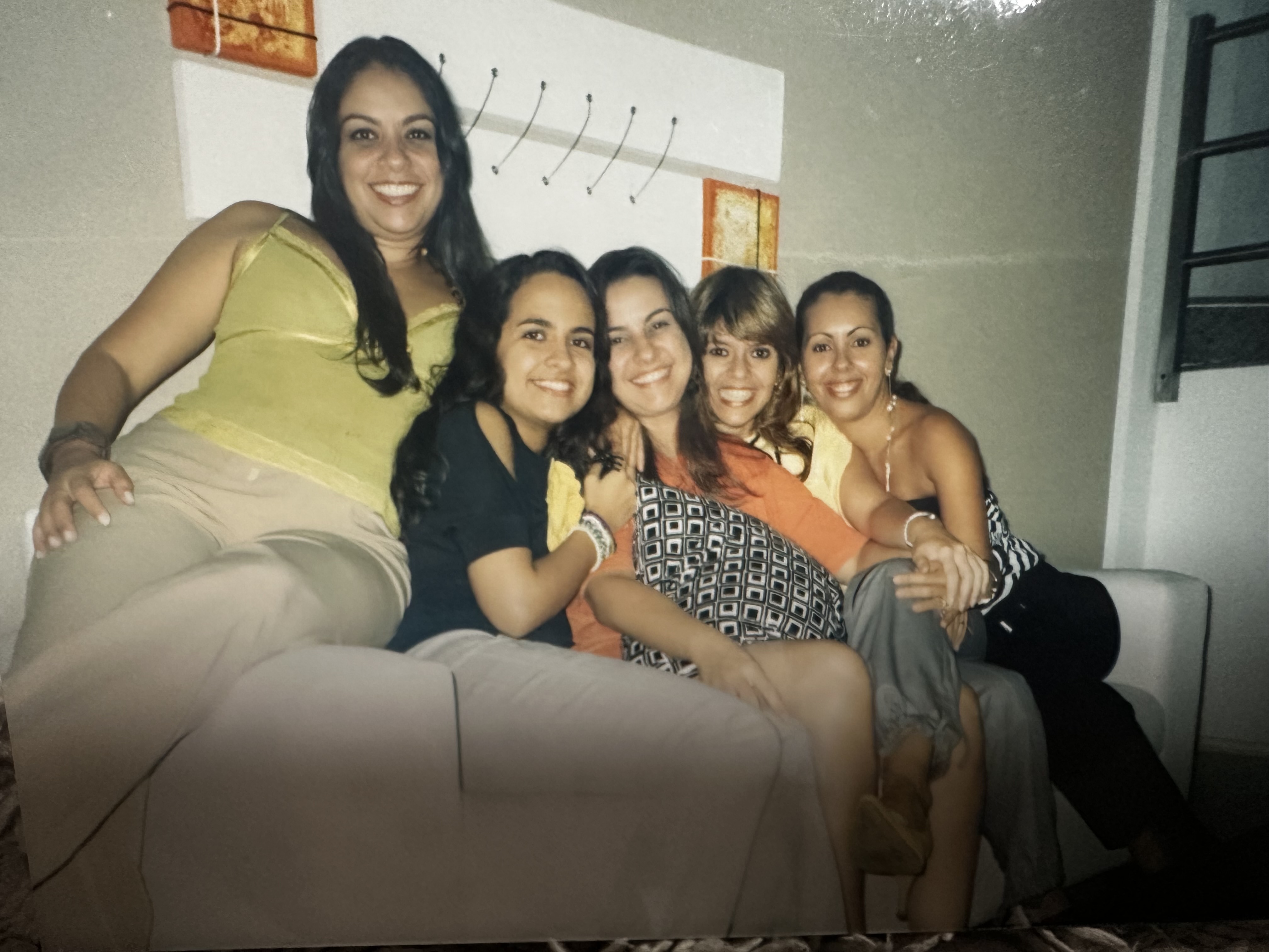 Tiça, Andréa, Paula, Mary Anne e Cristiane na casa da Paula em Fortaleza